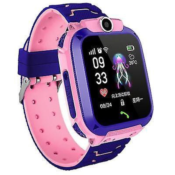 Q12 Children's Smart Waterproof Positioning Phone Watch Two-way Call Touch Screen Camera One-key Call For Help Color A