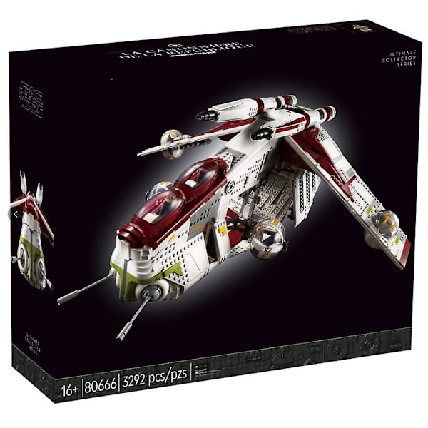 På lager 3293 stk. Stjerneplan Republikkens Gunship 75309 Model Byggeklodser Krige Klodser Børnelegetøj Til Børn Julegaver Drenge3293 stk. uden Original Æske