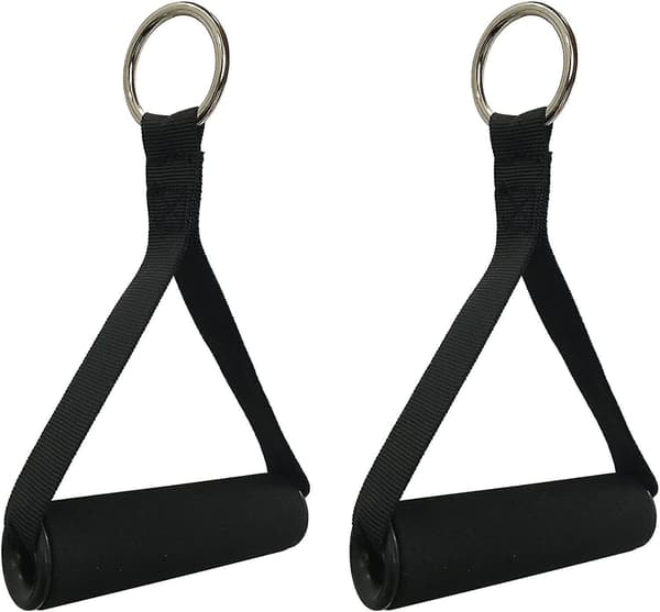 Resistance Band Handle Heavy Duty Cable Machine Attachment With Abs Core, Strong Nylon Webbing, And Seamless Steel O Ring
