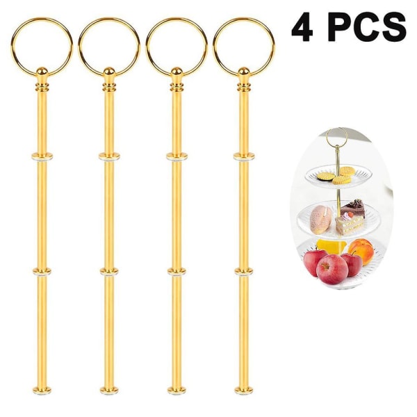 4 Sets 3 Tier Cake Stand Hardware,tiered Tray Hardware 3 Tier Cake Stand Fittings Hardware Dessert Serving Tray Stand Handle Hardware Fittings For Cak Gold