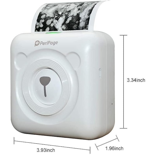 Mini Printer, Wireless Thermal Label Printer, Sticky Note Receipt, Suitable For Android Ios Smart Phone Windows, With 6+1 Printing Paper Roll
