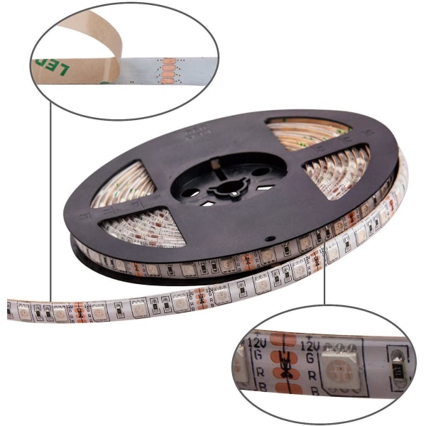 LED Strips RGB Lighting 5M 300 LEDS with 44 Keys IR Remote Control EU/UK adapter Plug EU Plug