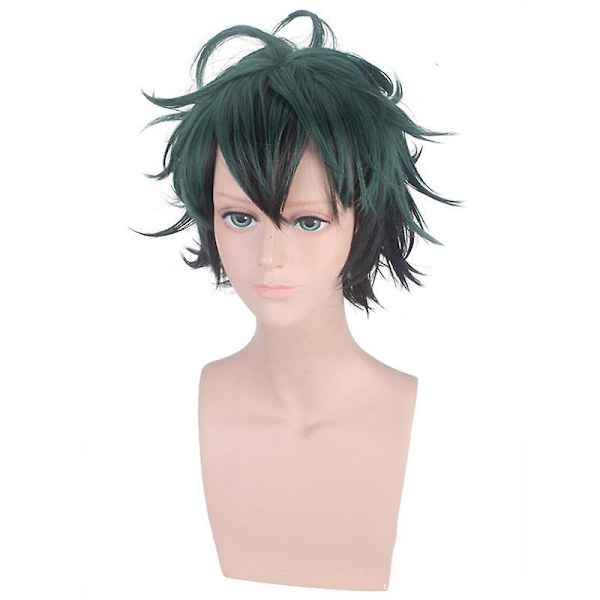 My Hero Academy Izuku Midoriya Cos Wig Black And Green Gradient, Curly Kick-backboku No Hero Academia Academy Cosplay