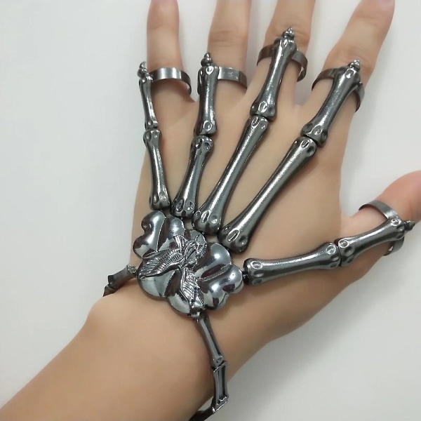 Skeleton Hand Bracelet Black