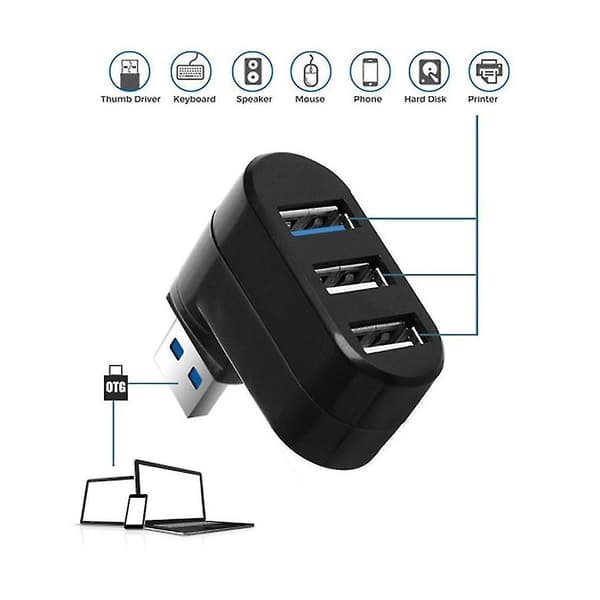 Mini 3 Ports Usb 3.0 Hub High Speed Data Transfer Splitter Box Adapter For Pc Laptop Usb Hub 3/6 Port Usb Hub