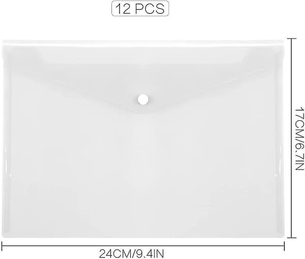 A5 Document Pouches. A5 Clear Envelope. Document Folder With Press Stud. A5