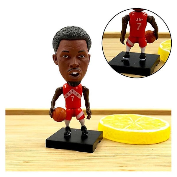 7cm Height Cartoon Style Nba Super Star Action Figures, Doll Toy Assembly, Optional Choice, Diy Lowry 7 Red