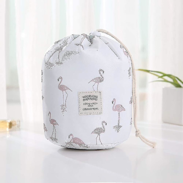 Large Capacity Lazy Makeup Toiletry Bag Drawstring Portable Travel Casual Waterproof Quick Pack Magic Makeup Storage Bag For Women Girls Flamingo 3