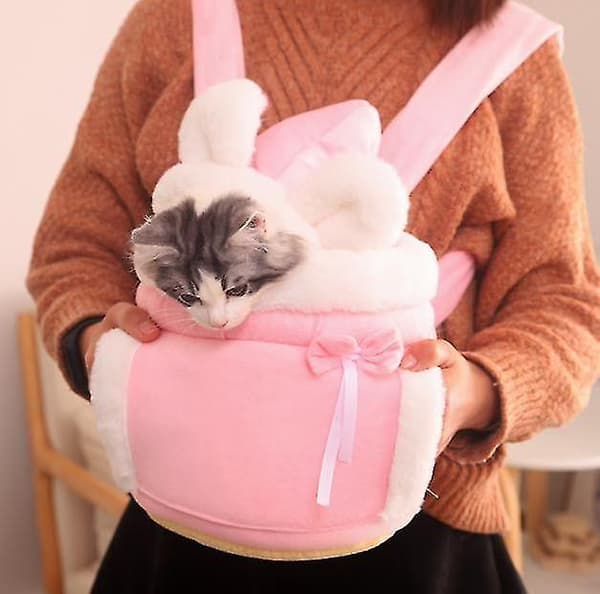 Cat Pet Portable Outing Backpack pink L