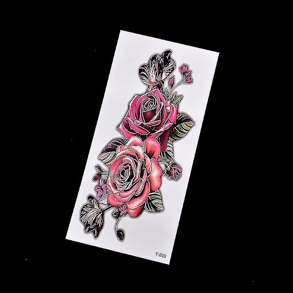 Fashion Fake Temporary Tattoo Sticker Rose Flower Arm Body Waterproof Women Art 10PCS