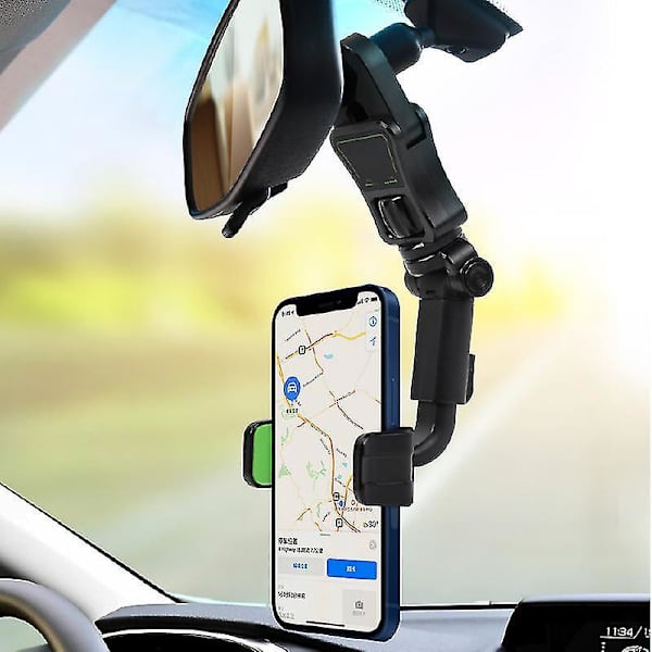 Car Mobile Phone Holder Rearview Mirror Mobile Phone Holder Ar Navigation Universal Car Headrest Mobile Phone Holder green