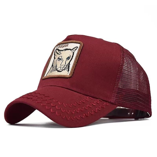 Panther Mesh Cap Summer Baseball Cap Trucker Cap Queen Red