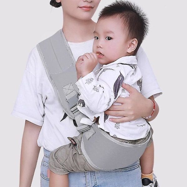 Adjustable Baby Sling Wrap Baby Carrier Soft Wrap Sling For Newborns Baby Carrier Scarf Toddler Baby Sling Wrap Suspenders Grey