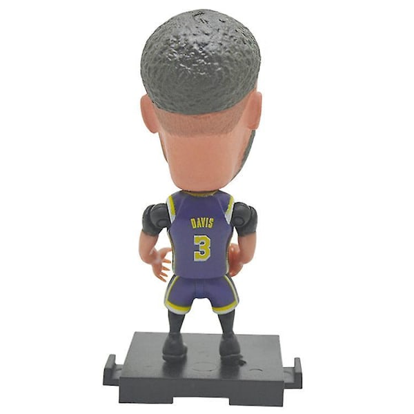 7cm Height Cartoon Style Nba Super Star Action Figures, Doll Toy Assembly, Optional Choice, Diy David 3 Purple