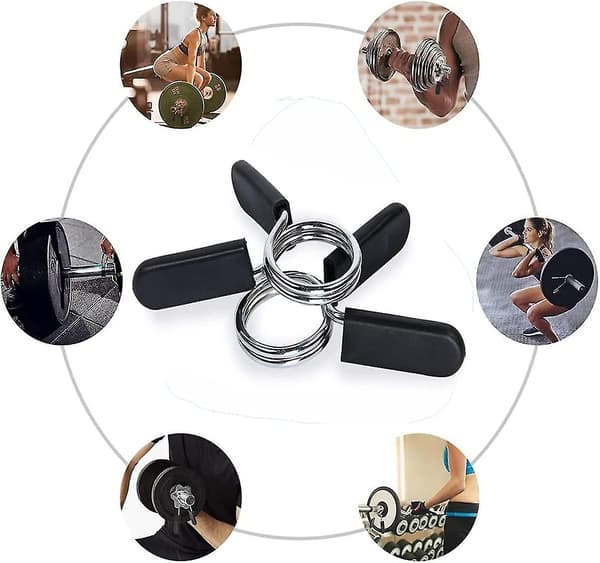 4 Pcs Spring Locking Dumbbell Clamp 25mm Dumbbell Lock, Dumbbell Clamp, Spring Locking, For Bodybuil
