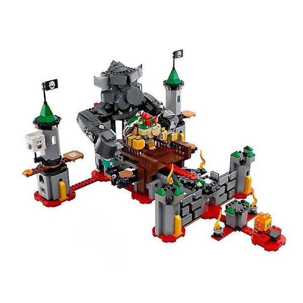 Byggeklosser Bowser's Castle Boss Battle Modell Byggeklosser Sett Gaver Leker For Barn Gutter Jenter