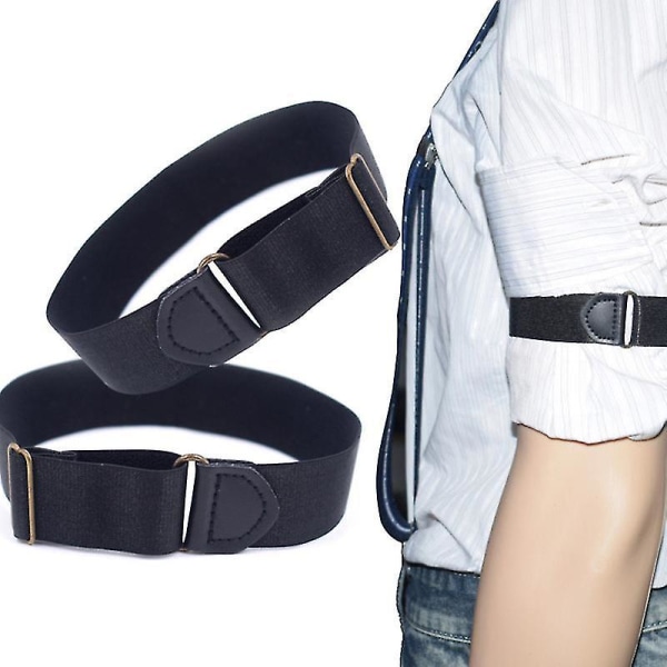 Elastic Adjustable Armbands Shirt Garters Sleeve Holders Anti Slip Shirt Sleeve Holders For Men Women 2.5cm Black Style 2