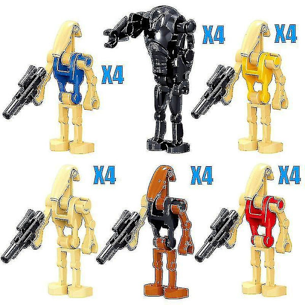 24 Kamprobot Børne Puslespil Samlet Byggeklods Minifigur Legetøj