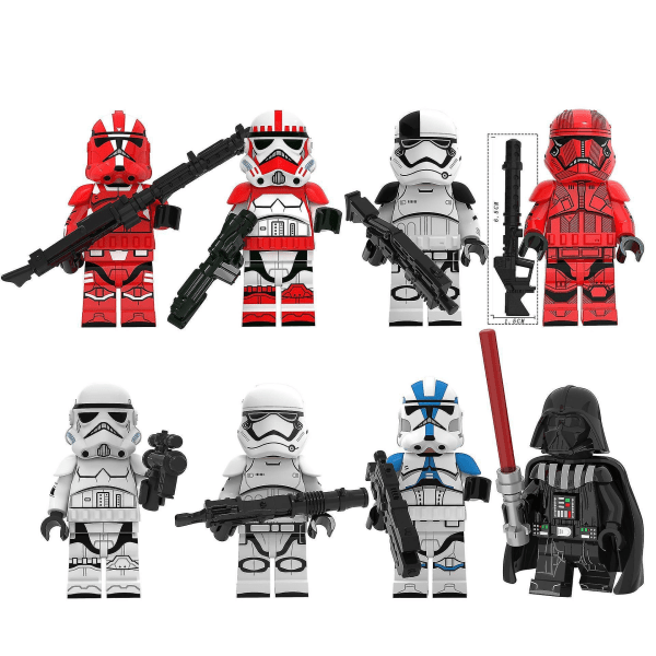 8pcs Star Wars Building Blocks Minifigures Iron Fist Legion Empire Storm Soldiers Assembled Building Block Toys
