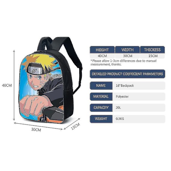 Naruto School Backpack Black A