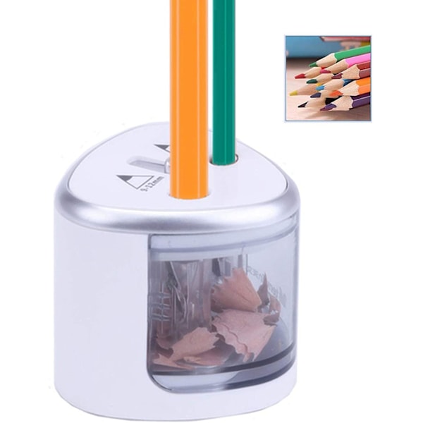 Two-hole Electric Pencil Sharpener, Battery-powered Electric Pencil Sharpener, Automatic Pencil Sharpener