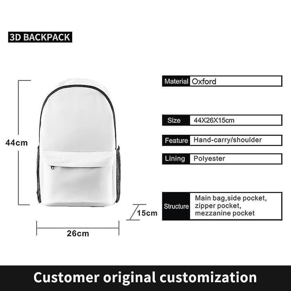 3-piece Large-capacity Waterproof School Bag, Naruto, Role-playing Backpack-l