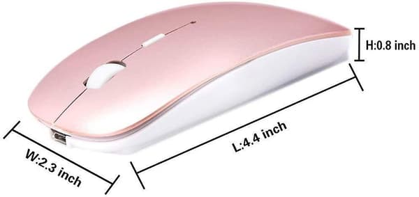 Rechargeable Bluetooth Wireless Mouse For Macbook/macbook Air/pro/ipad Rose Gold