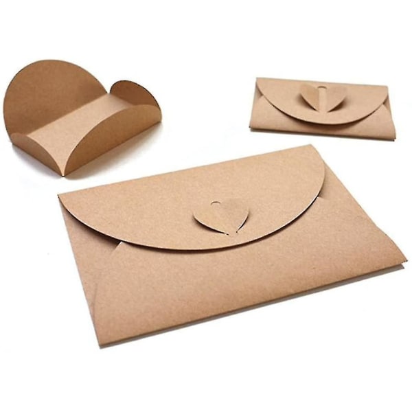 100pcs Mini Gift Card Envelopes, Handmade   Envelopes Cute Kraft Paper