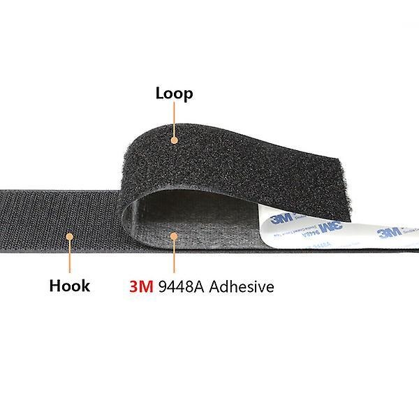 3m Teippi 16mm Leveys Vahva Itseliimautuva Velcro-teippi Koukku- ja lenkkiteippi Kiinnike Tarttuva Koti Tee-se-itse Työkalut 3 metriä/rulla