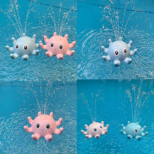 Baby Badebassin Legetøj, Småbørns Bade Vand Legetøj Sprøjte Vand Lysende Legetøj Blue