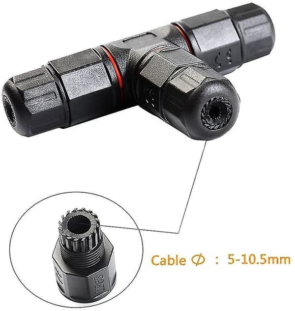 Ip68 Waterproof Electrical Junction Boxes 3 Way Cable Connector Outdoor Electrical Box 2 Pieces
