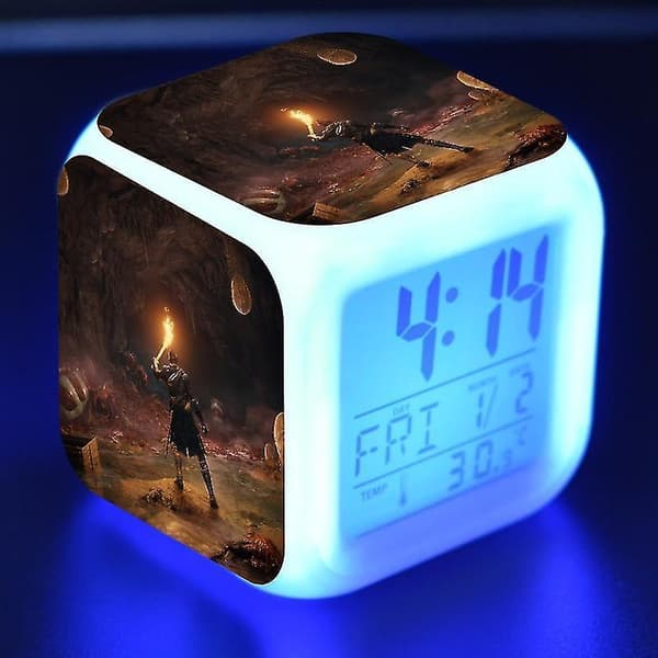 Vorallme Antik Ring, Ældre Ring, Eldon Ring LED Lysende Vækkeur - Style 3