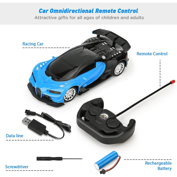 Kids Remote Control Car 1/16 Scale Remote Control Racing Car With Led Light High Speed Rechargeable Leisure Toy Car Remote Control Car Gift 3 4 5 6 7