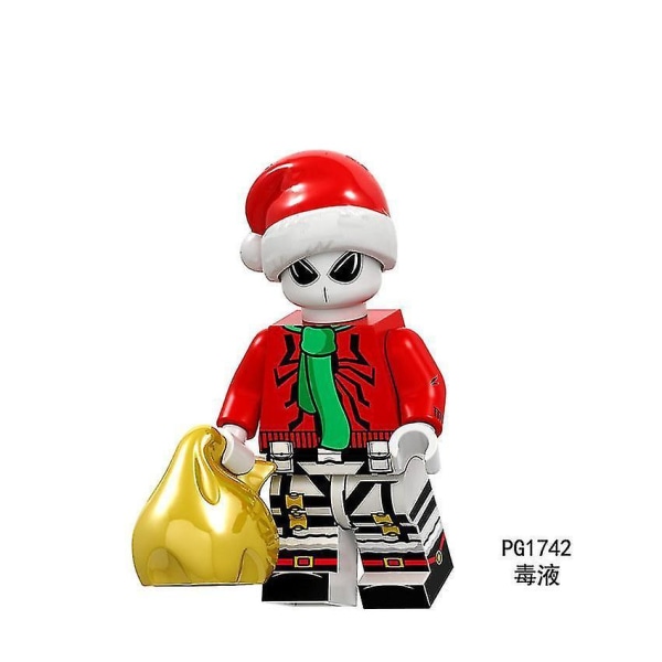 8pcs Christmas Version Of Superhero Batman Venom Royal Raksha Female Assembled Building Block Minifigure Toy