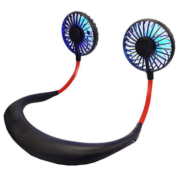 Generation Portable Fan Cooling Fan Hands-free Neck Fan Hanging Charging Meter Black