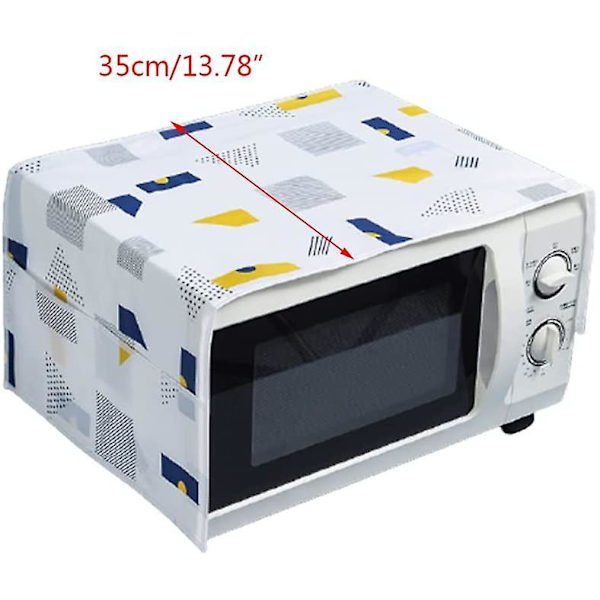 Microwave/multi-function Oven Dust Proof Cover Grease Cover With Pocket Kitchen Protector(feather Pattern)