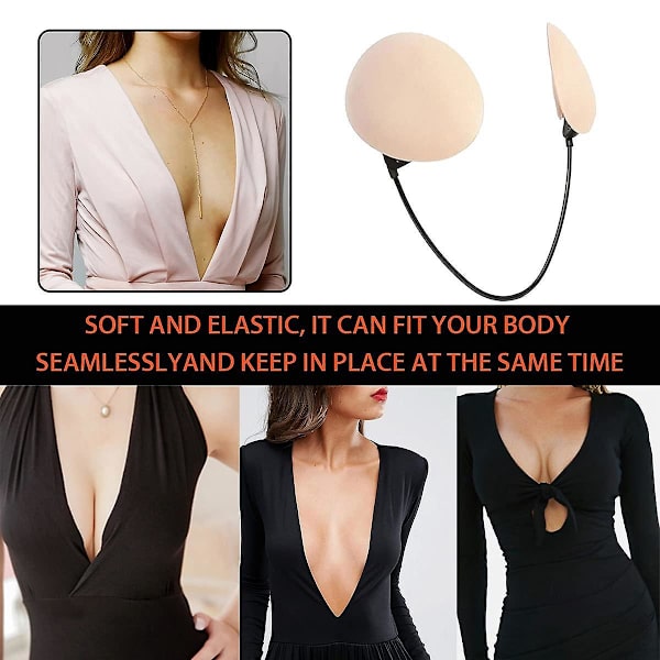 Bra Kit,womens Deep Push-up Frontless Bra Kit, Strapless Push Up Bra,hidden Adjustable Design For Women Beige