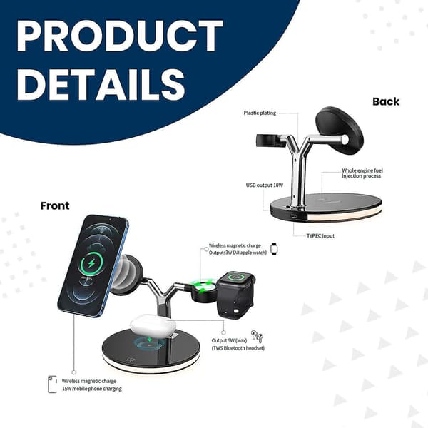 3 In 1 Wireless Charging Station,compatible With Magsafe | Iphone 12 Wireless Charger Dock