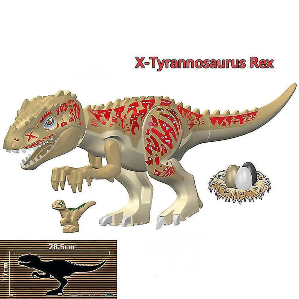 36 Style Big Jurassic Dinosaur World Spinosaurus Ankylosaurus Dino Building Block Moc Model Diy Bricks Educational Toys Gift L24