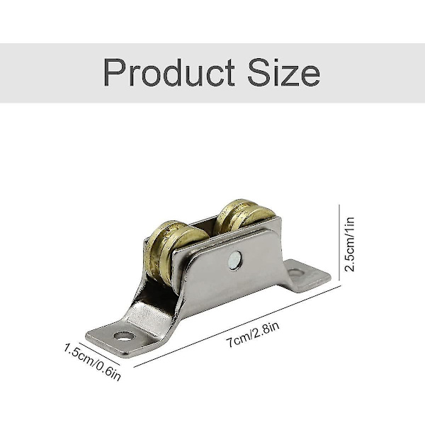 Sliding Door Wheels Two Wheels - Iron Casters, Fixed Groove Gate Roller Support U-groove Wheel, Roll