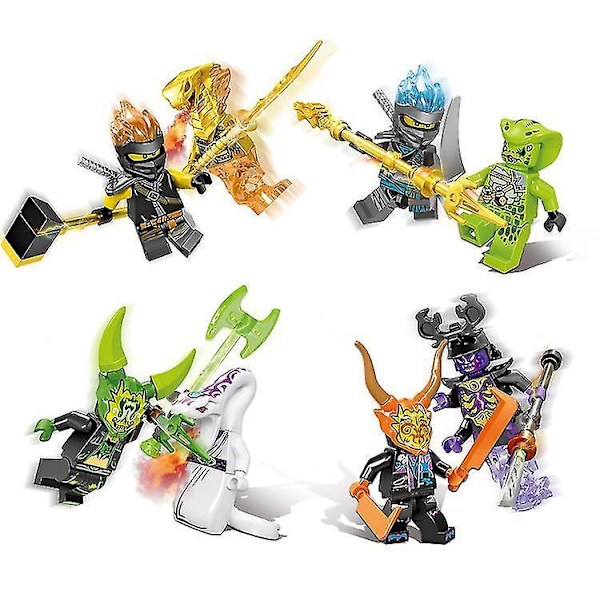 Ninja Minifigurer Sæt 24 Pak Action Figur Anime Shinobi Dukke Børnelegetøj Fødselsdagsfest Gaver