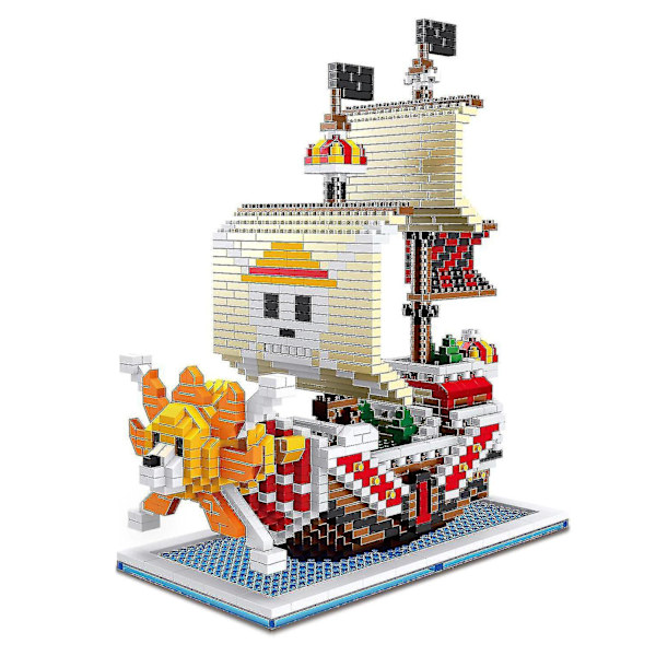 One Piece Thousand Sunny Rakennuspalikat Palapeli Mikro 3D Hahmot Opettavaiset Tiililelut