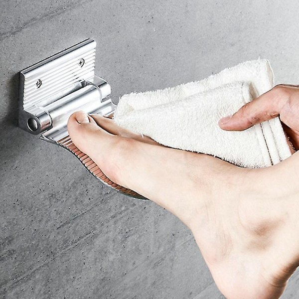 Shower Foot Rest Shaving Bathroom Foot Step Metal Shower Foot Rest For Woman Shaving Legs (silver)