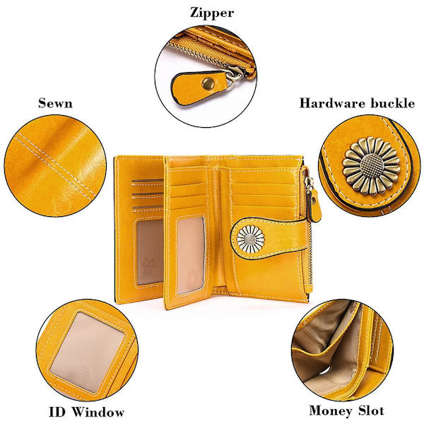 Credit Card Holder Wallet Rfid Blocking Slim Card Case Genuine Leather Zipper Card Organizer For Women (dark Purple)