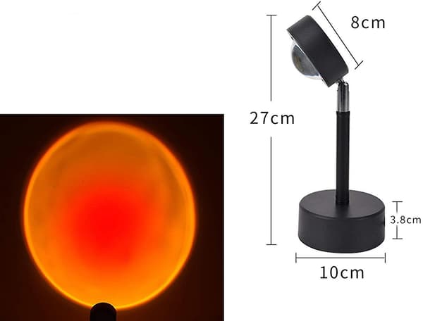180 Degree Rotation Sunset Lamp,romantic Visual Sunset Projection Lamp,with Usb color 2