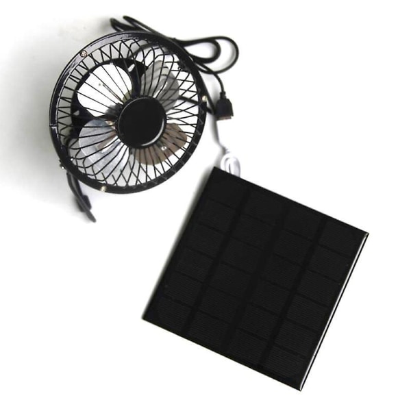 4/6/8 Inch Usb Solar Panel Powered Fan Portable For Outdoor Home Cooling Ventilation 8inch