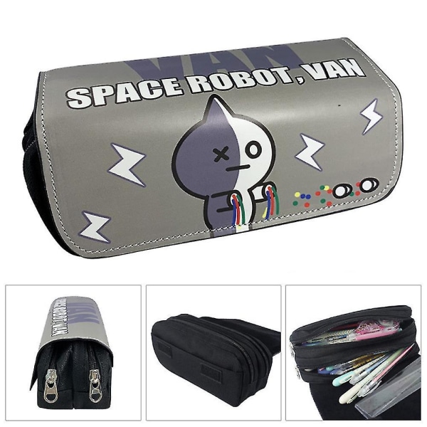 Bts Children Double-layer Pencil Case Large Capacity color-6