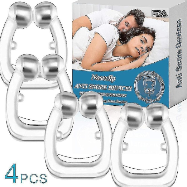 4pcs Silicone Magnetic Stop Snoring Device Anti Snore Clip Professional Sleeping Aids Relieve Snore