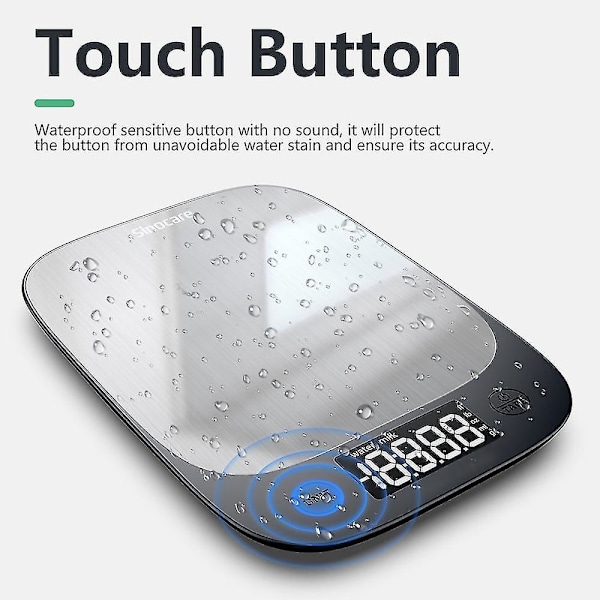 Sinocare 5kg Household Weights Scale Led Electronic Kitchen Scale Food Scale Baking Measurement Accurate Support Ios Android High Quality