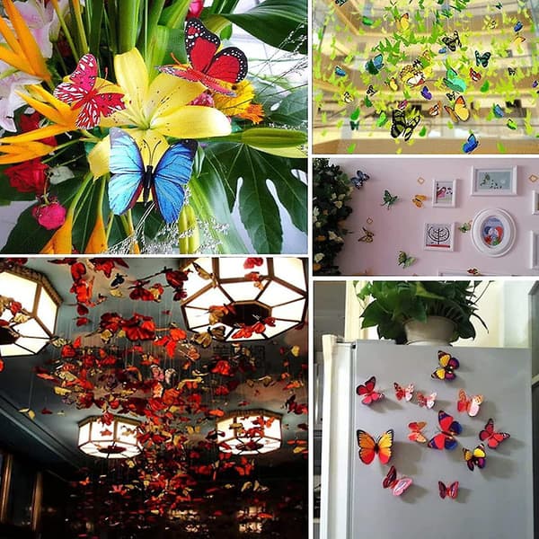 108 Pcs 3d Butterflies Wall Decor Stickers Decals, Butterfly Decorations